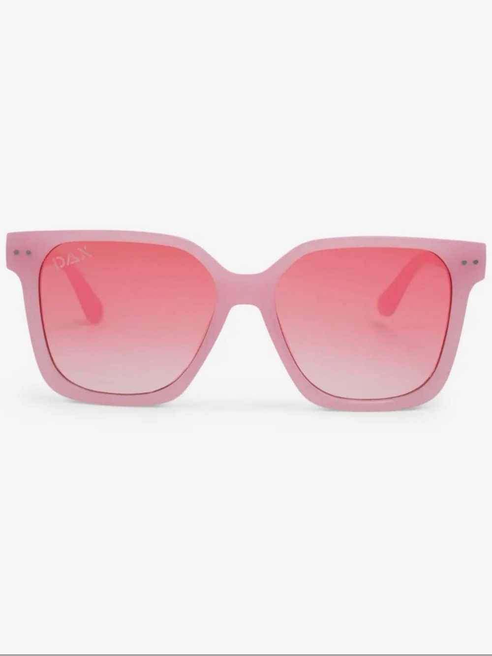 Dax Brand pink horn framed oversized women’s sunglasses; non polarized